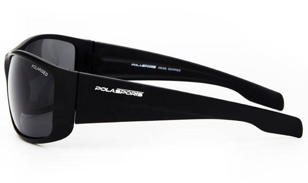 Newport Polarized Skipper Sunglasses - Black Frame, Smoke Polarized Lens With +2.50 Bi-Focal Magnification - View #7